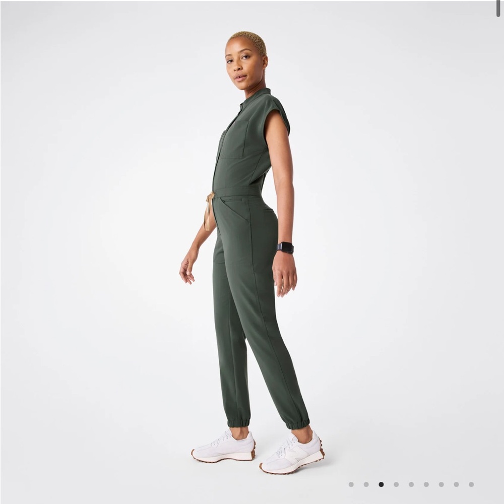 Figs Olive Green Utility Jumpsuit - Picture 4 of 7